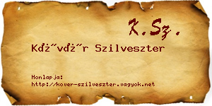 Kövér Szilveszter névjegykártya
