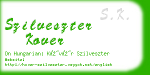 szilveszter kover business card